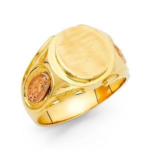 14K Yellow Gold Men's Ring